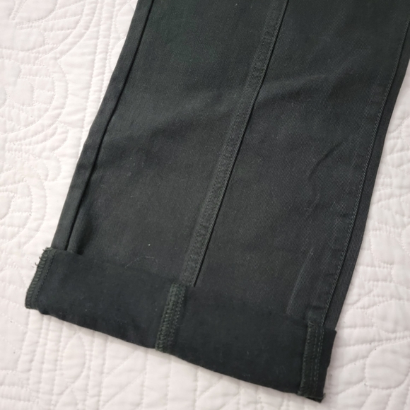 Forever 21 Womens Hunter Green High Waisted Crop Jeans Size Small - Picture 4 of 17